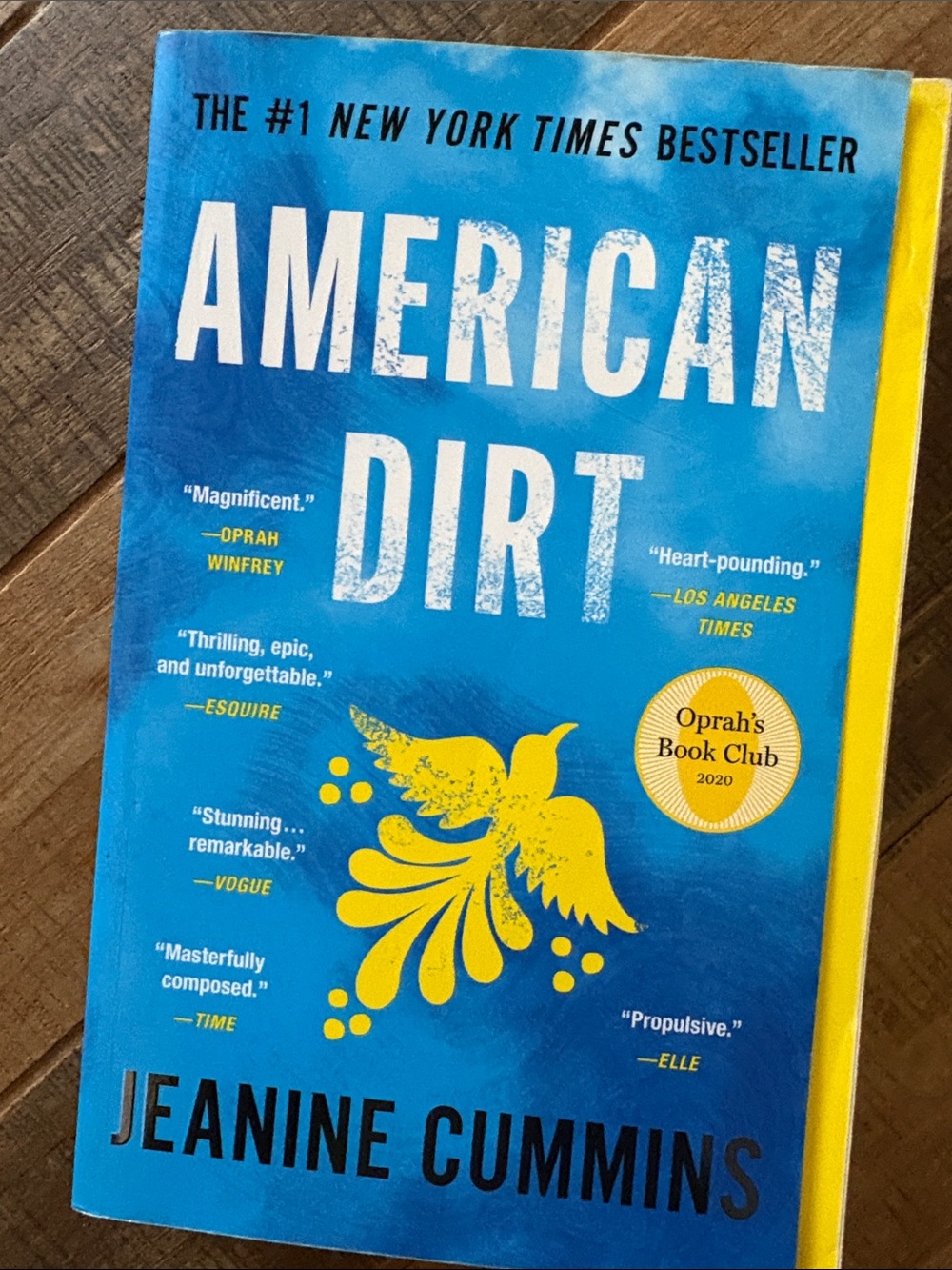 Jeanine Cummins "American Dirt" - Blue Paperback Book